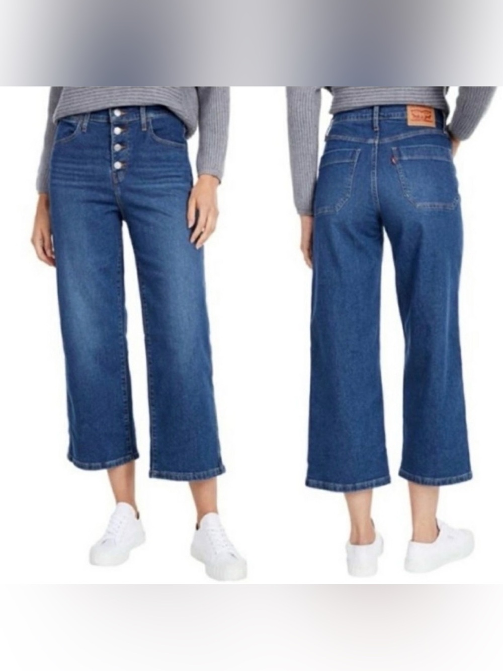 Levi's Mile High Cropped Wide Leg Jeans 27